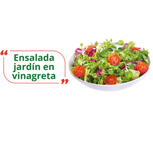 Ensalada jardín en vinagreta