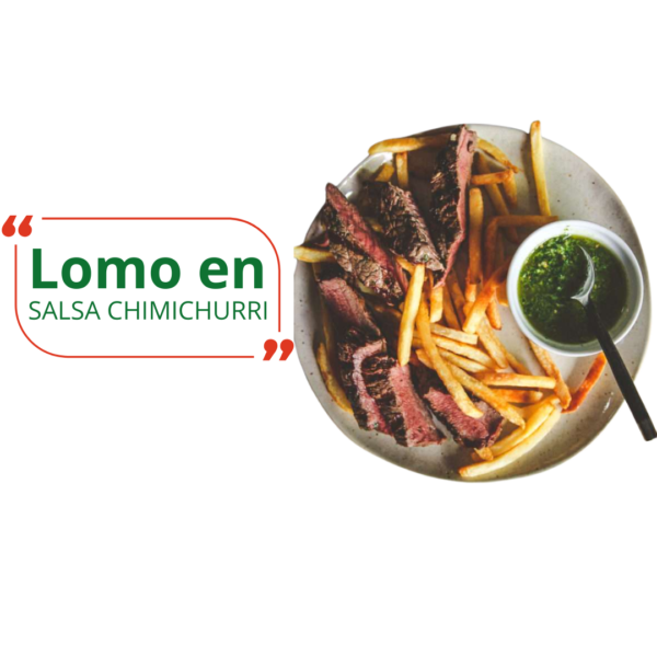 Lomo en salsa chimichurri